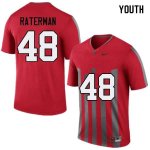 NCAA Ohio State Buckeyes Youth #48 Clay Raterman Throwback Nike Football College Jersey XRQ7045VL